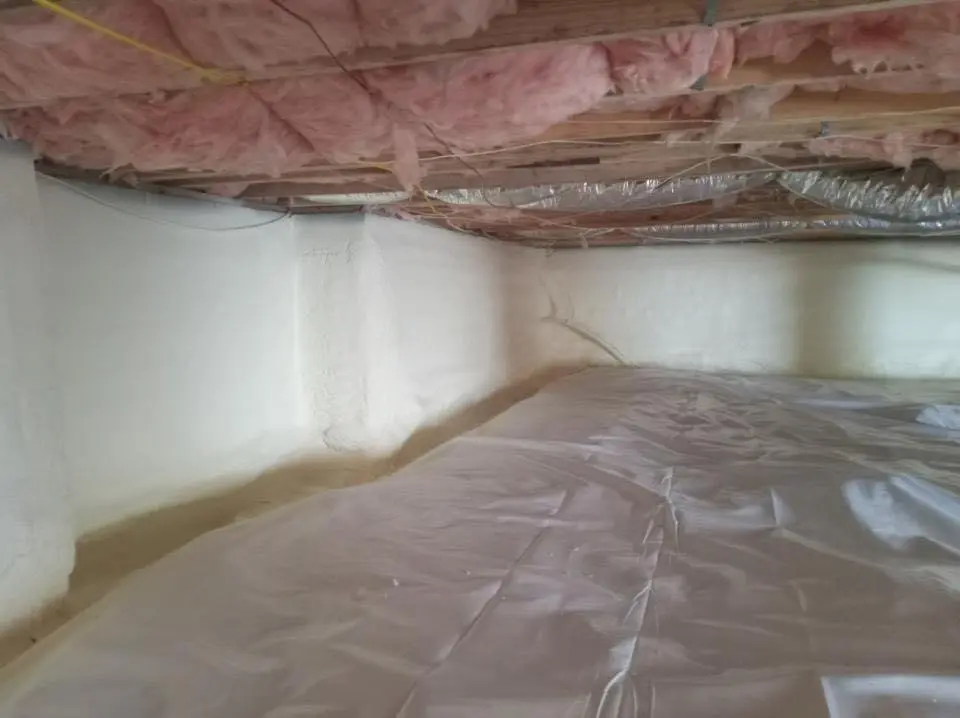 Crawl space encapsulation with closed-cell spray foam for Attic Insulation in Archbald